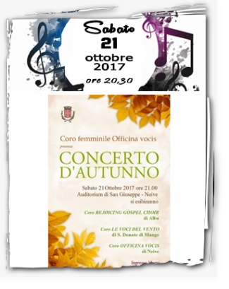 locandina del concerto tenuto dal rejoicing gospel choir a neive nel 2017