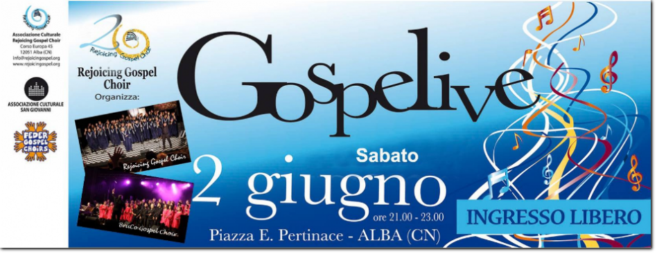 immagine del flyer pubblicitario dell'edizione 2018 del gospel live